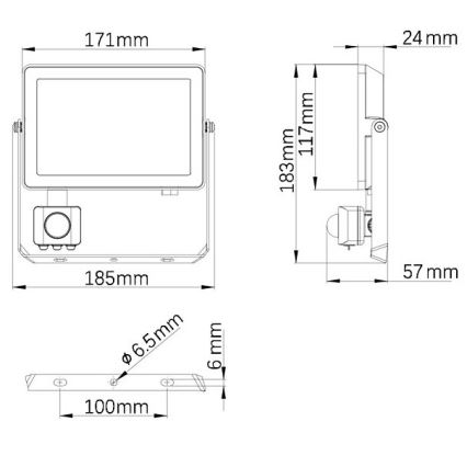 Philips - LED Zunanji reflektor s senzorjem PROJECTLINE LED/30W/230V IP65 4000K