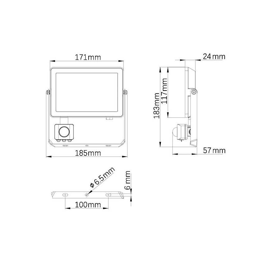 Philips - LED Zunanji reflektor s senzorjem PROJECTLINE LED/30W/230V IP65 4000K