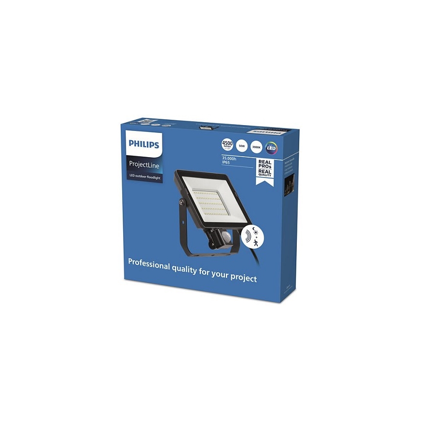 Philips - LED Zunanji reflektor s senzorjem PROJECTLINE LED/50W/230V IP65 3000K