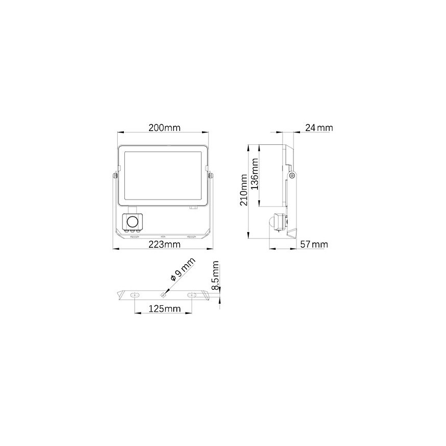 Philips - LED Zunanji reflektor s senzorjem PROJECTLINE LED/50W/230V IP65 4000K
