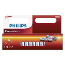Philips LR03P12W/10 - 12 kom Alkalna baterija AAA POWER ALKALINE 1,5V 1150mAh