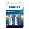 Philips LR14E2B/10 - 2 kom Alkalna baterija C ULTRA ALKALINE 1,5V 7500mAh