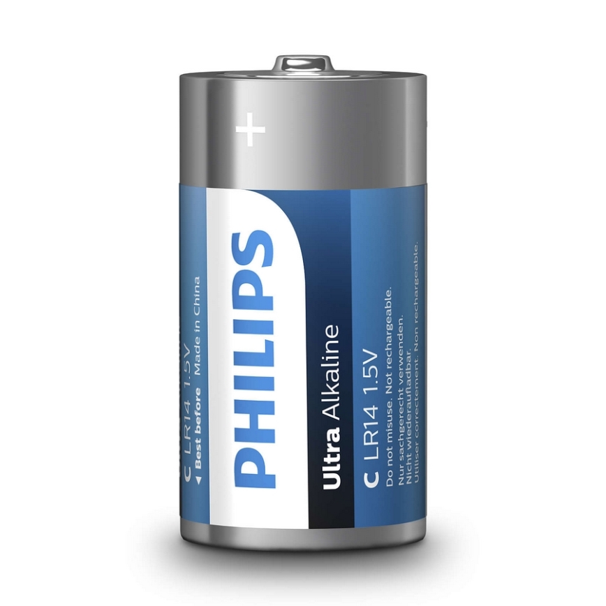Philips LR14E2B/10 - 2 kom Alkalna baterija C ULTRA ALKALINE 1,5V