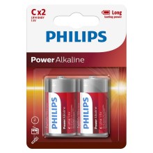 Philips LR14P2B/10 - 2 kom Alkalna baterija C POWER ALKALINE 1,5V