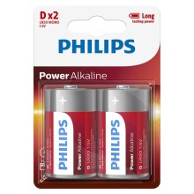 Philips LR20P2B/10 - 2 kom Alkalna baterija D POWER ALKALINE 1,5V