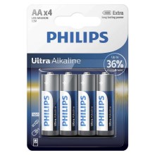Philips LR6E4B/10 - 4 kom Alkalna baterija AA ULTRA ALKALINE 1,5V 2800mAh