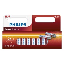 Philips LR6P12W/10 - 12 kom Alkalna baterija AA POWER ALKALINE 1,5V