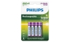 Philips R03B4RTU10/10 - 4 kom Polnilna baterija AAA MULTILIFE NiMH/1,2V/1000 mAh
