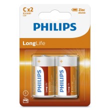 Philips R14L2B/10 - 2 kom Cink-kloridna baterija C LONGLIFE 1,5V