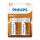 Philips R20L2B/10 - 2 kom Cink-kloridna baterija D LONGLIFE 1,5V 5000mAh