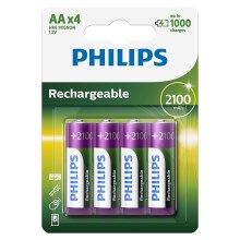 Philips R6B4A210/10 - 4 kom Polnilna baterija AA MULTILIFE NiMH/1,2V/2100 mAh