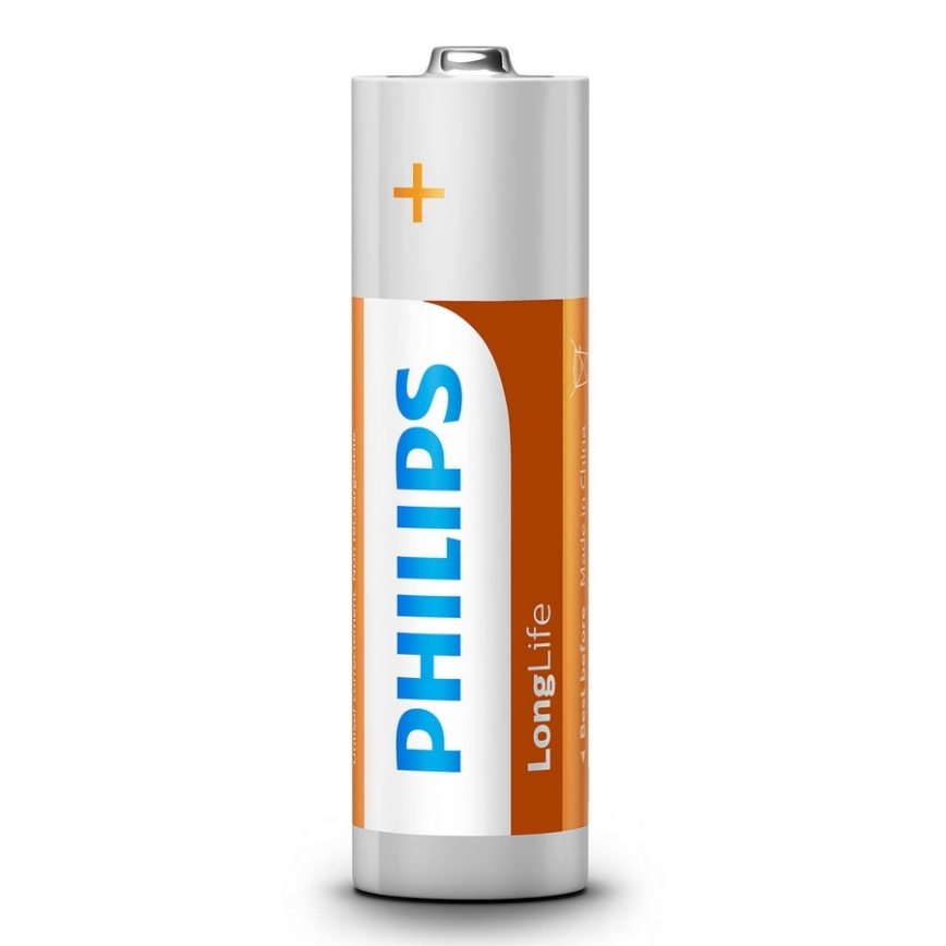 Philips R6L4F/10 - 4 kom Cink-kloridna baterija AA LONGLIFE 1,5V