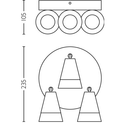 Philips - Reflektor CLEFT 3xGU10/5W/230V