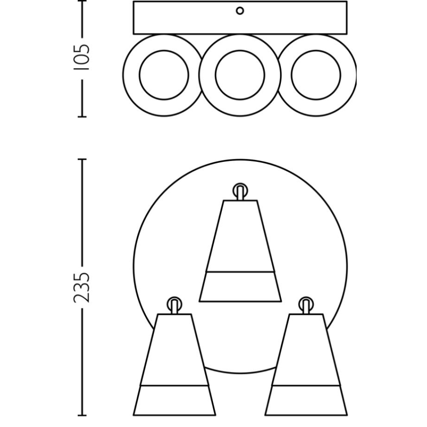 Philips - Reflektor CLEFT 3xGU10/5W/230V