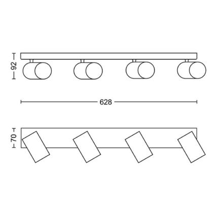 Philips - Reflektor 4xGU10/5,5W/230V