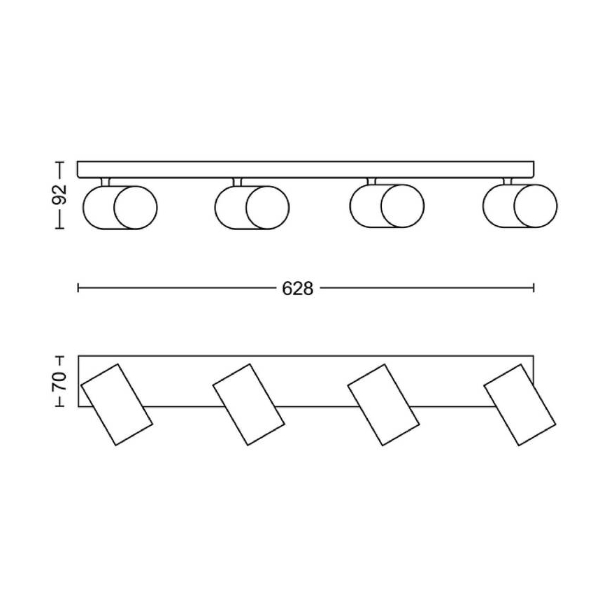 Philips - Reflektor 4xGU10/5,5W/230V