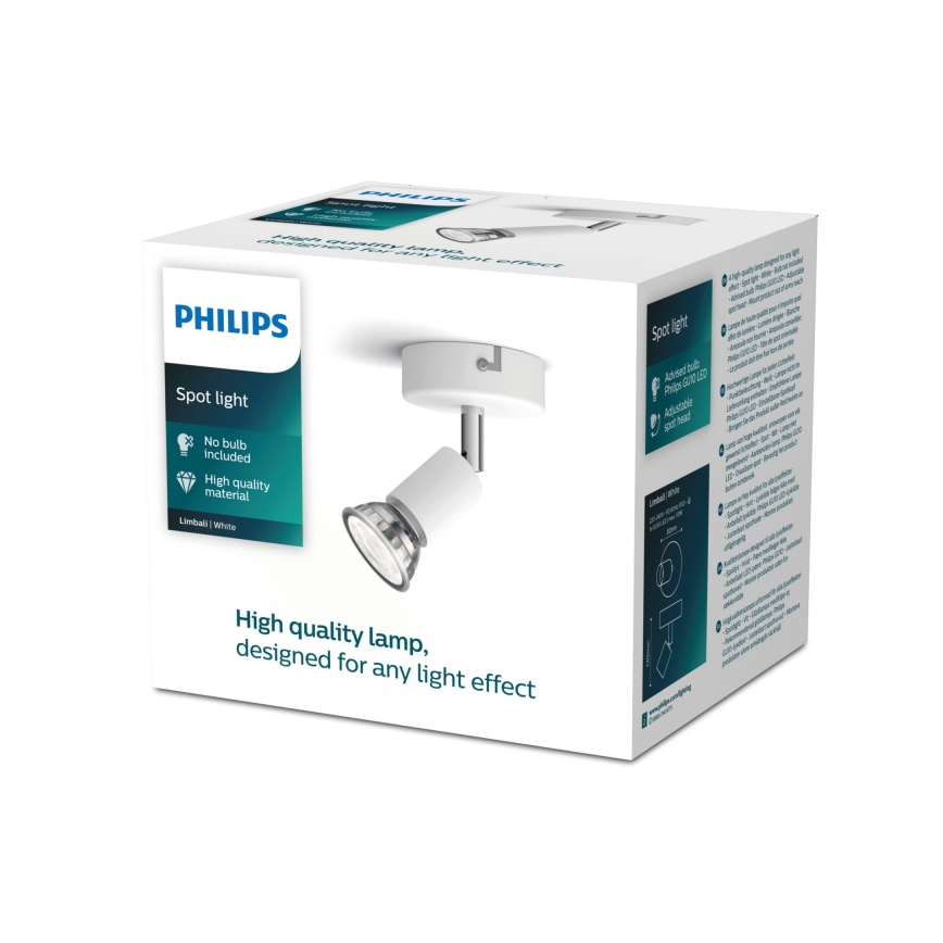 Philips - Reflektor 1xGU10/50W/230V bela