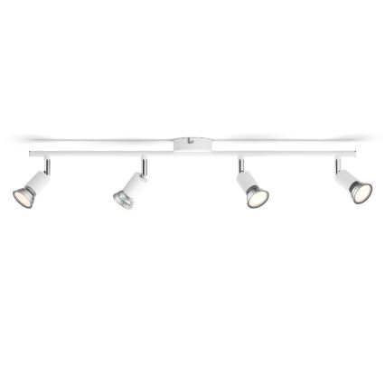 Philips - Reflektor 4xGU10/50W/230V bela