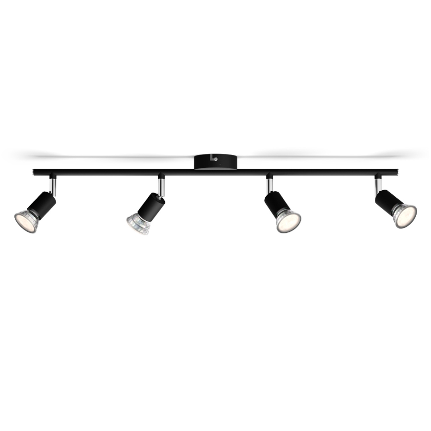 Philips - Reflektor 4xGU10/50W/230V črna