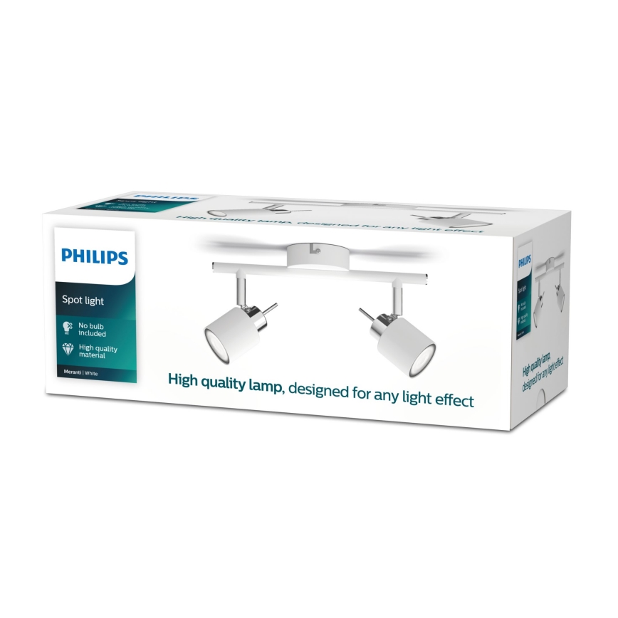Philips - Reflektor 2xGU10/35W/230V bela