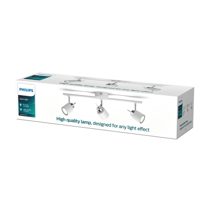 Philips - Reflektor 3xGU10/35W/230V bela