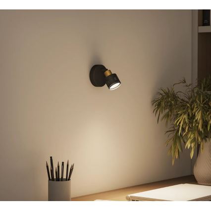Philips - Reflektor NIALL 1xGU10/5W/230V črna/medenina