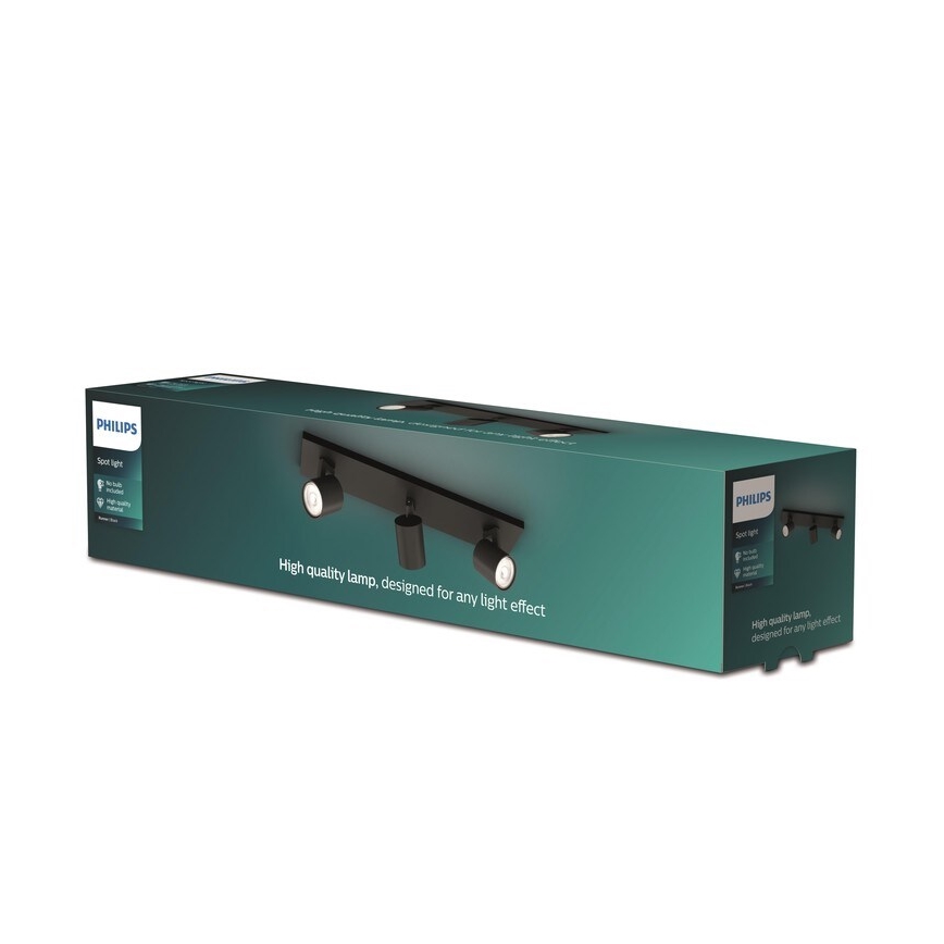 Philips - Reflektor RUNNER 3xGU10/20W/230V črna