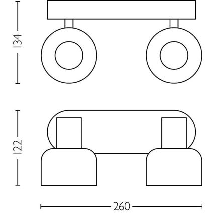 Philips - Reflektor SLEET 2xE14/25W/230V
