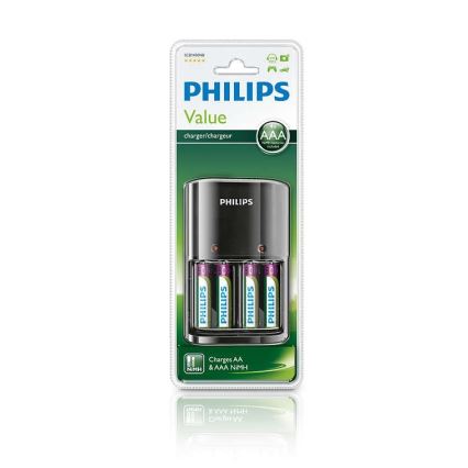 Philips SCB1450NB/12 - Polnilnik za baterije MULTILIFE 4xAAA 800 mAh 230V