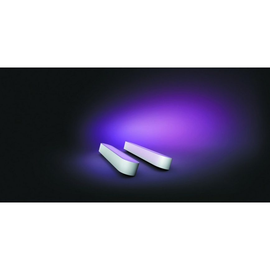 Philips 78202/1E/P7 - KOMPLET 2x LED RGB Zatemnitvena namizna svetilka HUE WHITE AND COLOR AMBIANCE LED/6W/230V bela