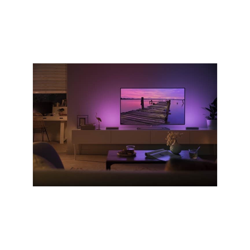Philips 78202/1E/P7 - KOMPLET 2x LED RGB Zatemnitvena namizna svetilka HUE WHITE AND COLOR AMBIANCE LED/6W/230V bela