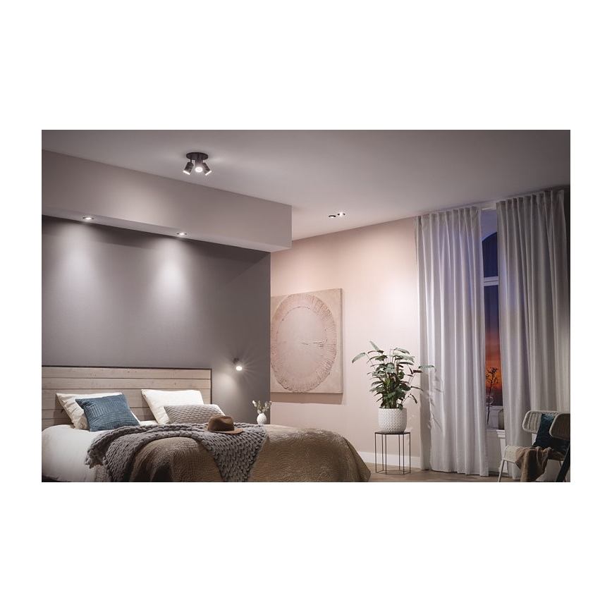Philips - SET 3x LED RGB Zatemnitvena vgradna svetilka Hue CENTURA 1xGU10/5,7W/230V 2000-6500K