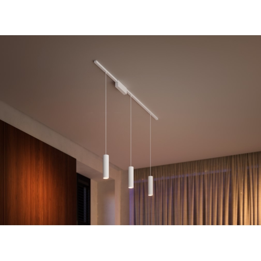Philips - SET 3x LED RGB Zatemnitveni lestenec na vrvici za tračni sistem Hue PERIFO LED RGB/15,6W/230V 2000-6500K