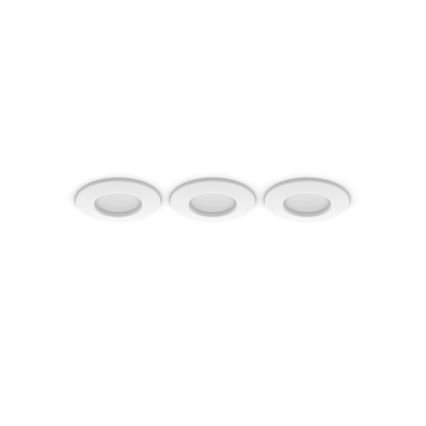 Philips - SET 3x LED RGBW Zatemnitvena kopalniška vgradna svetilka Hue SLIM LED/8,3W/230V IP44 2000-6500K