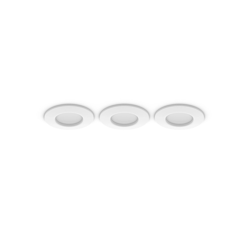 Philips - SET 3x LED RGBW Zatemnitvena kopalniška vgradna svetilka Hue SLIM LED/8,3W/230V IP44 2000-6500K