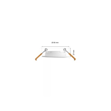 Philips - SET 3x LED RGBW Zatemnitvena kopalniška vgradna svetilka Hue SLIM LED/8,3W/230V IP44 2000-6500K