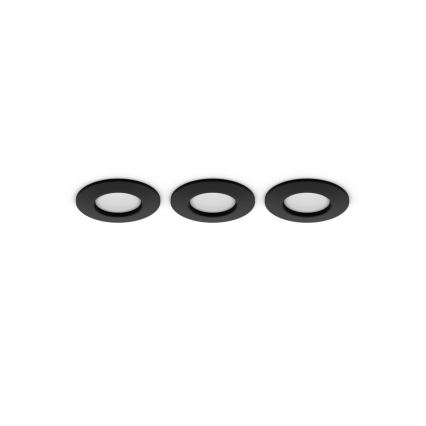 Philips - SET 3x LED RGBW Zatemnitvena kopalniška vgradna svetilka Hue SLIM LED/8,3W/230V IP44 2000-6500K