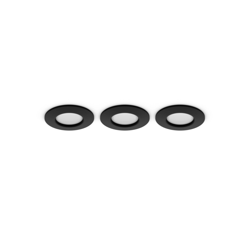 Philips - SET 3x LED RGBW Zatemnitvena kopalniška vgradna svetilka Hue SLIM LED/8,3W/230V IP44 2000-6500K