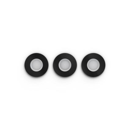 Philips - SET 3x LED RGBW Zatemnitvena kopalniška vgradna svetilka Hue XAMENTO 1xGU10/4,2W/230V 2000-6500K IP44