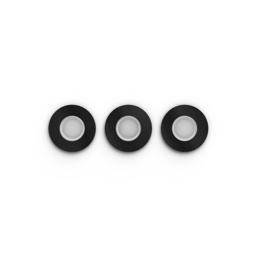 Philips - SET 3x LED RGBW Zatemnitvena kopalniška vgradna svetilka Hue XAMENTO 1xGU10/4,2W/230V 2000-6500K IP44