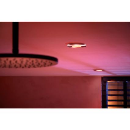 Philips - SET 3x LED RGBW Zatemnitvena kopalniška vgradna svetilka Hue XAMENTO 1xGU10/4,2W/230V IP44 2000-6500K