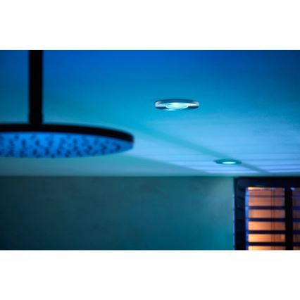 Philips - SET 3x LED RGBW Zatemnitvena kopalniška vgradna svetilka Hue XAMENTO 1xGU10/4,2W/230V IP44 2000-6500K