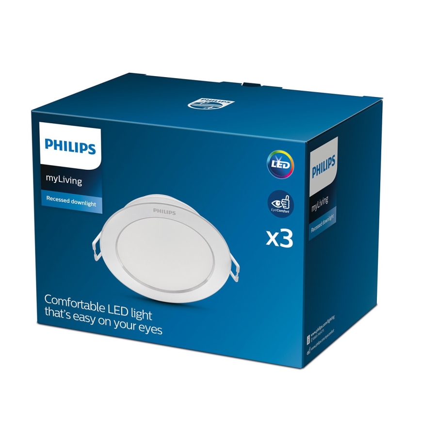 Philips - SET 3x LED Vgradna svetilka 1xLED/3,5W/230V 2700K