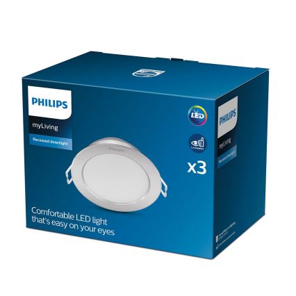 Philips - SET 3x LED Vgradna svetilka LED/3,5W/230V 2700K