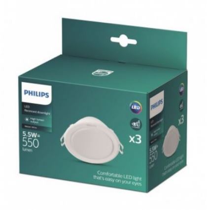 Philips - SET 3x LED Vgradna svetilka LED/5,5W/230V