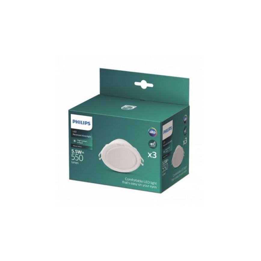 Philips - SET 3x LED Vgradna svetilka LED/5,5W/230V