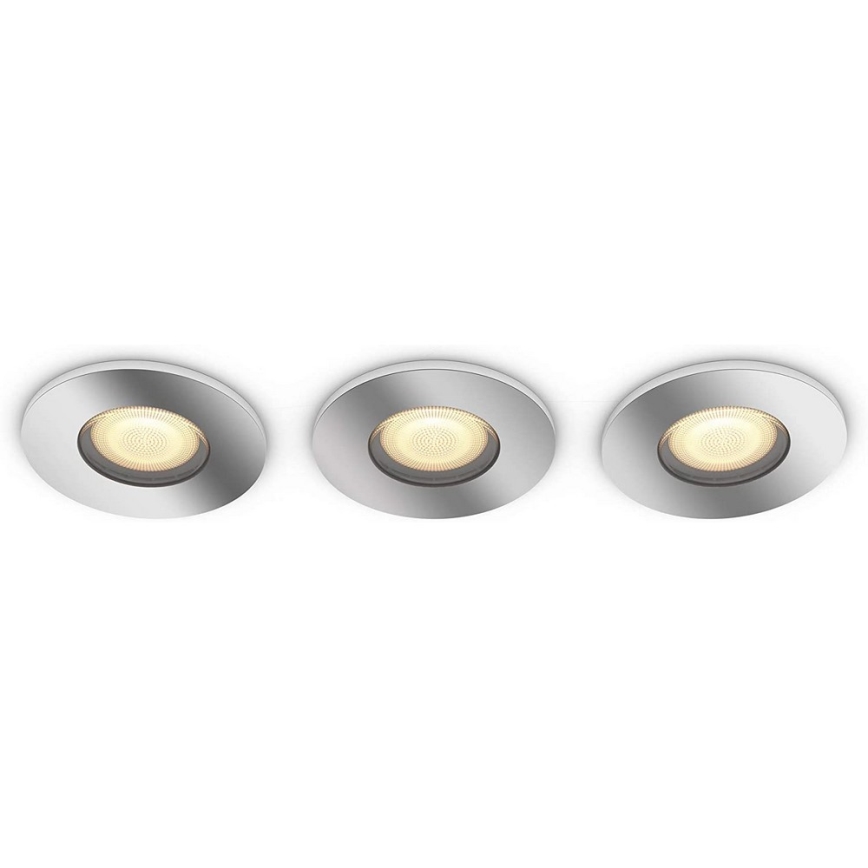 Philips - SET 3x LED Zatemnitvena kopalniška svetilka Hue ADORE 1xGU10/5W/230V IP44 + Daljinski upravljalnik
