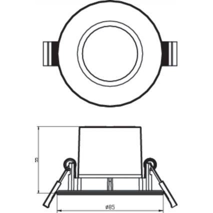 Philips - SET 3x LED Zatemnitvena kopalniška svetilka LED/5W/230V 2700K IP65