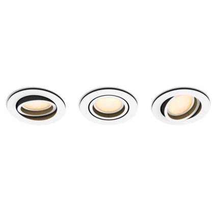 Philips - SET 3x LED Zatemnitvena vgradna svetilka Hue MILLISKIN 1xGU10/5,7W/230V 2200-6500K