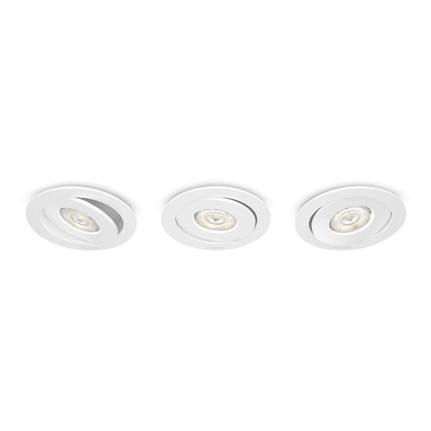 Philips - SET 3x LED Zatemnitvena vgradna svetilka LED/4,5W/230V